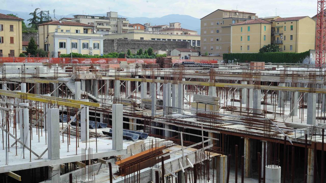Il parcheggio sotterraneo ancora da completare nell'area ex Breda