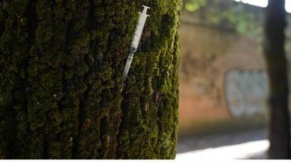 Siringa nel parco dei bambini