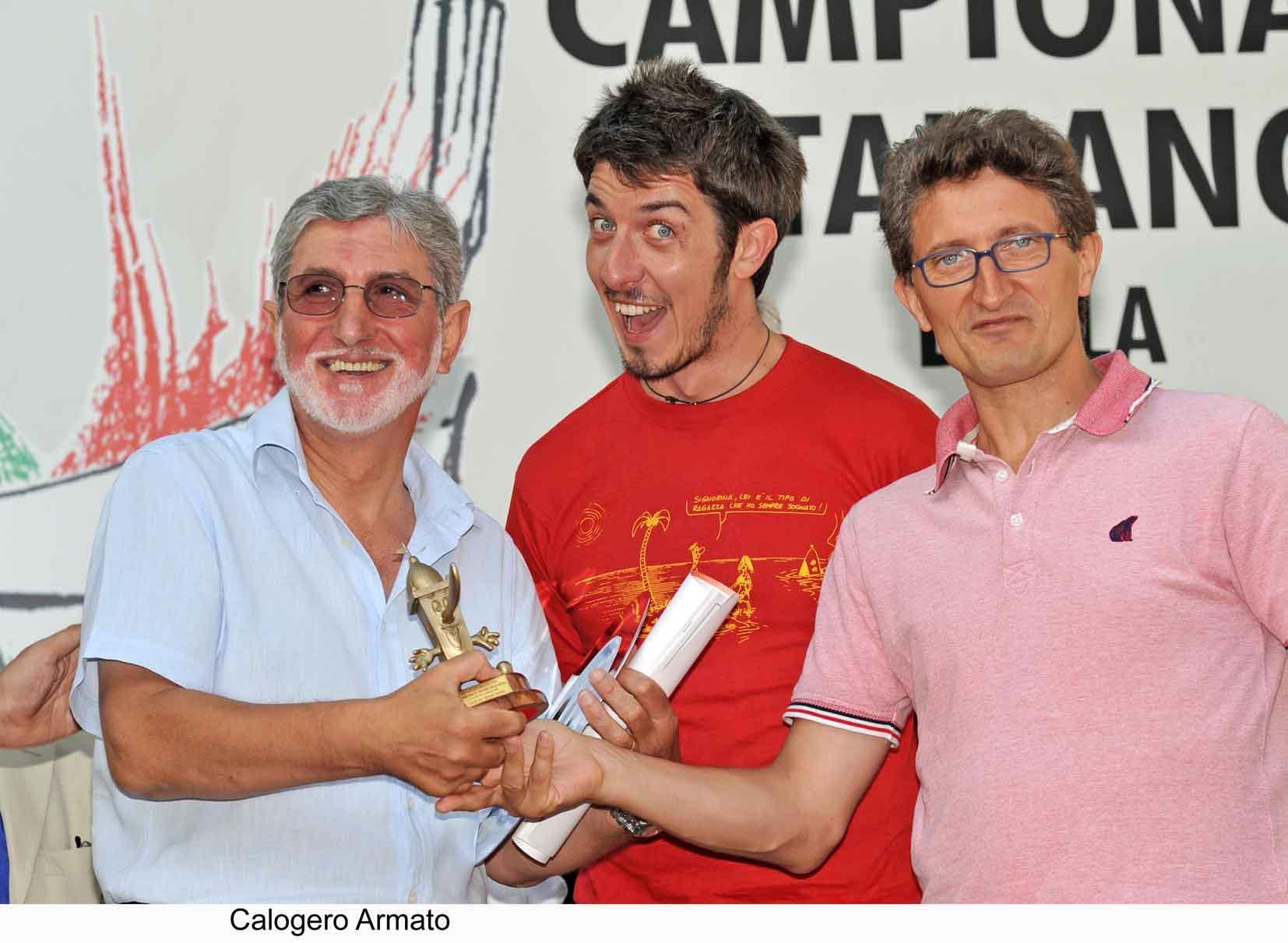 Calogero Armato (primo a sx) premiato al campionato della Bugia da Ruffini e Pallini