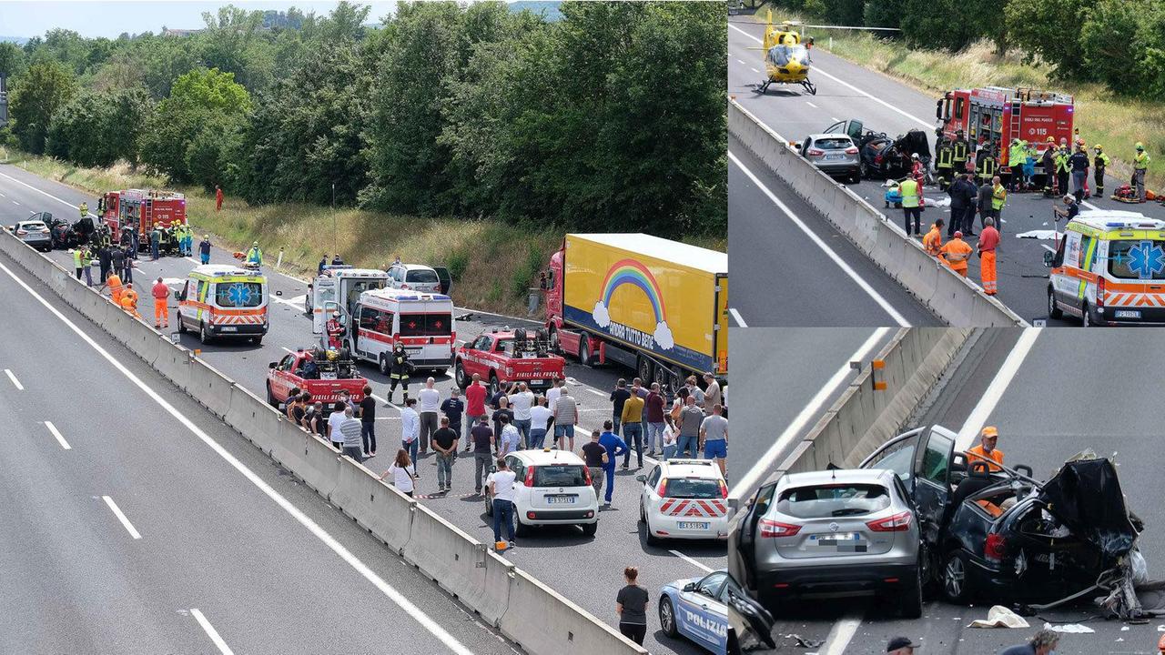 Arezzo, schianto sull'A1: quattro le vittime. Morti due bambini e i nonni