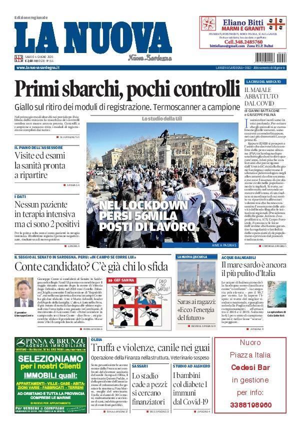 La Nuova Sardegna - Prima Pagina - 6 giugno 2020