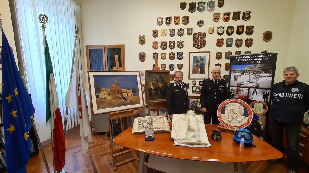 Recuperate in Toscana opere d'arte per 6,5 milioni di euro, ritrovato anche un quadro rubato a Crespina