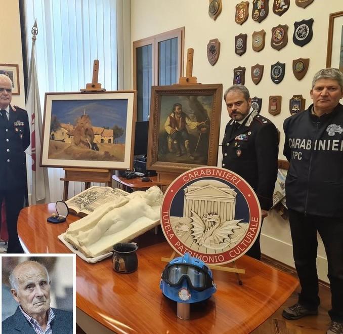 I reperti recuperati dai carabinieri