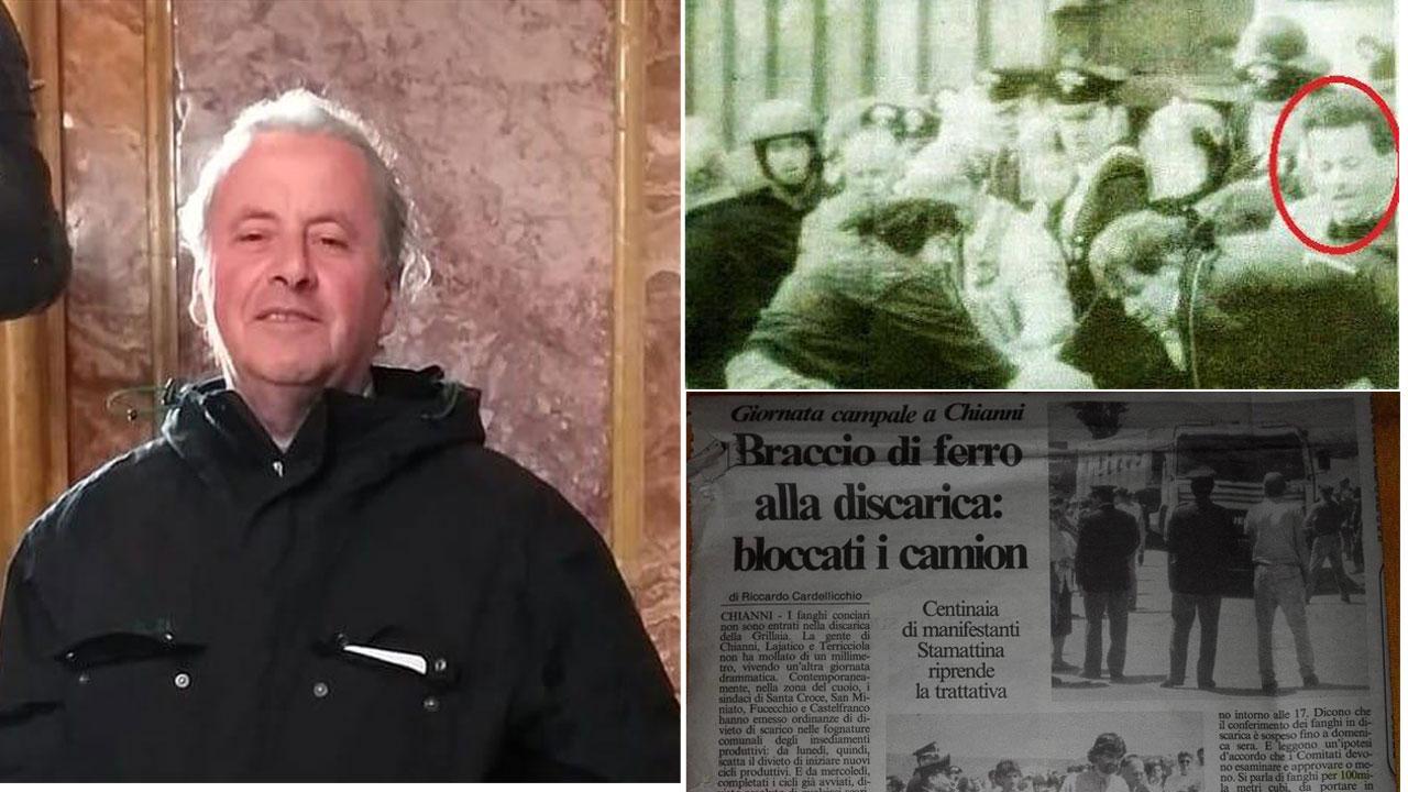 L’urlo immutato di Nedo contro la discarica, 24 anni dopo: «Nel 1996 fummo caricati dalla polizia»