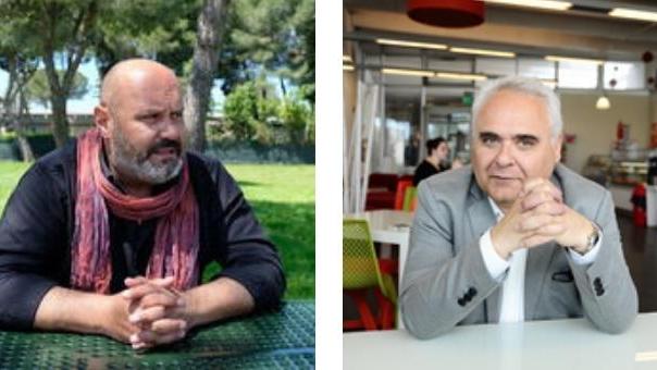 A sinistra il sindaco di Cecina Samuele Lippi e a destra il primo cittadino di Rosignano Daniele Donati