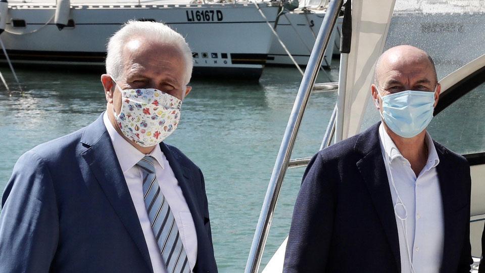 Eugenio Giani a Livorno con il sindaco Luca Salvetti