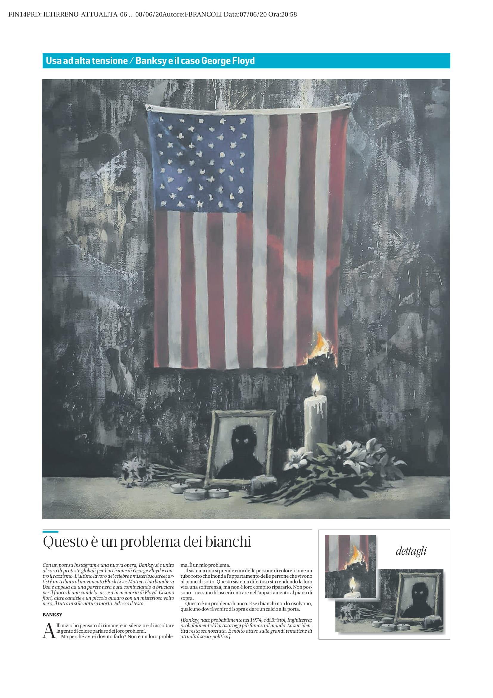 Banksy contro il razzismo: questo è un problema dei bianchi