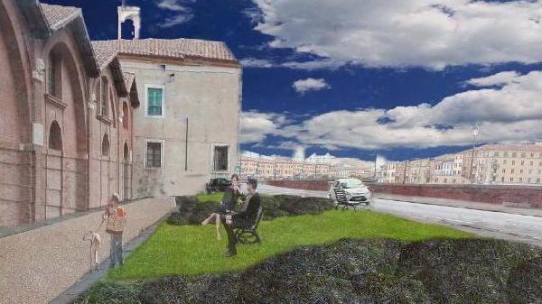 La simulazione grafica di come sarà trasformata la zona