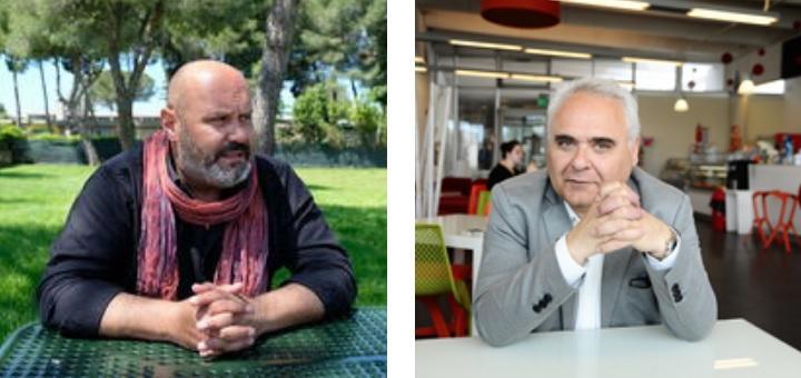 A sinistra il sindaco di Cecina Samuele Lippi, a destra il sindaco di Rosignano Daniele Donati