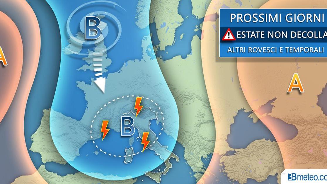 Previsioni meteo. “L’estate non decolla, altri temporali e nubifragi in settimana"
