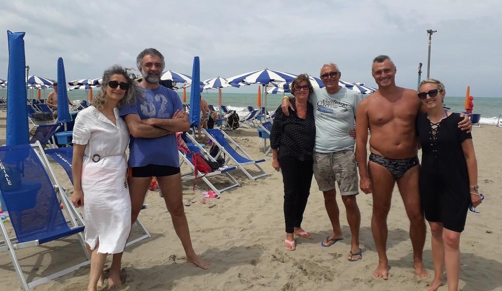 Le due famiglie ospiti del bagno Imperiale