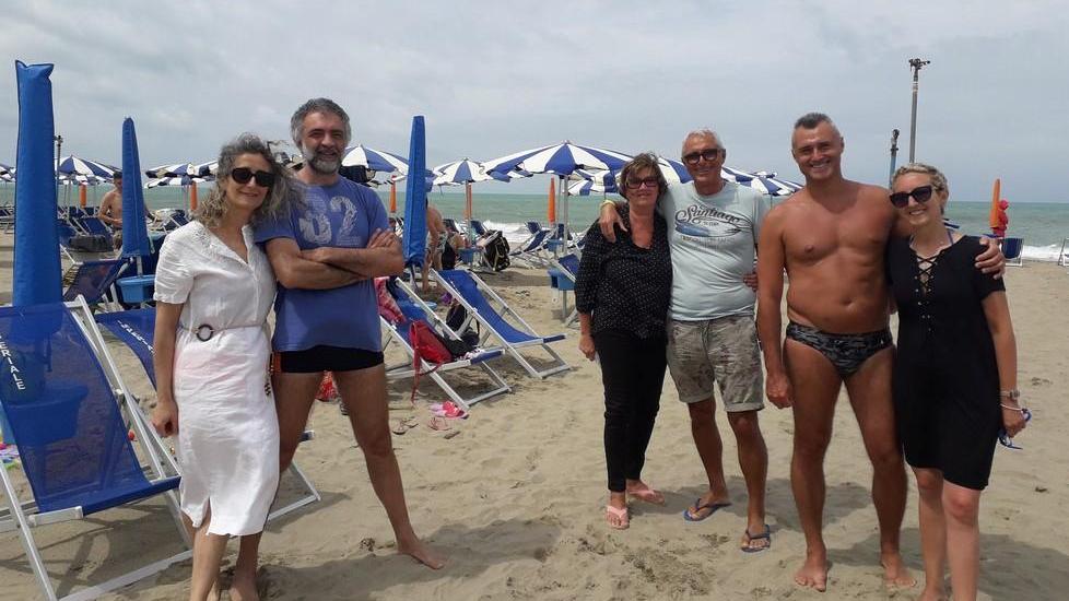 Le due famiglie ospiti del bagno Imperiale