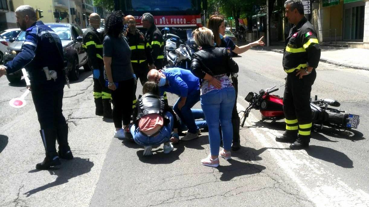 Fuoristrada contro moto, un ferito a Sassari
