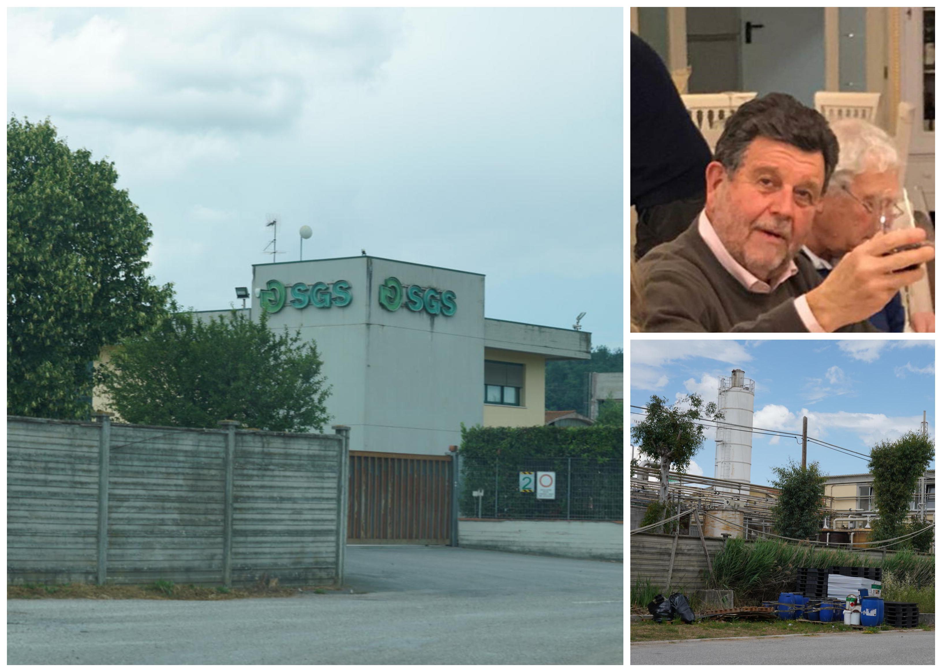Due immagini del consorzio Sgs di Santa Croce sull’Arno e l’ex presidente e imprenditore Marino Signorini