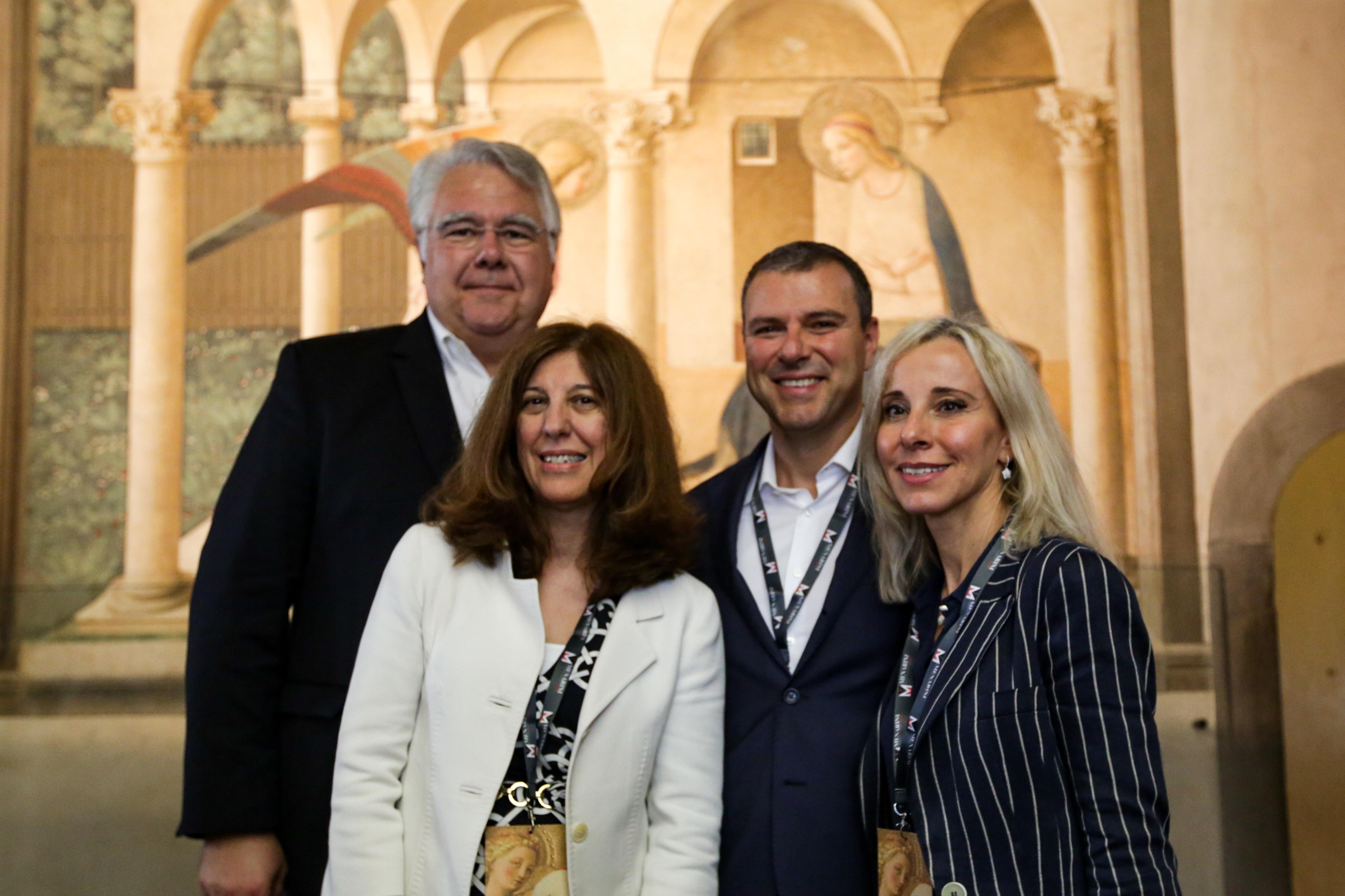 Eric Cornut (Presidente del Gruppo Menarini), Elcin Barker Ergun (CEO e membro del Board del Gruppo Menarini) e i fratelli Aleotti (Azionisti e membri del Board del Gruppo Menarini)