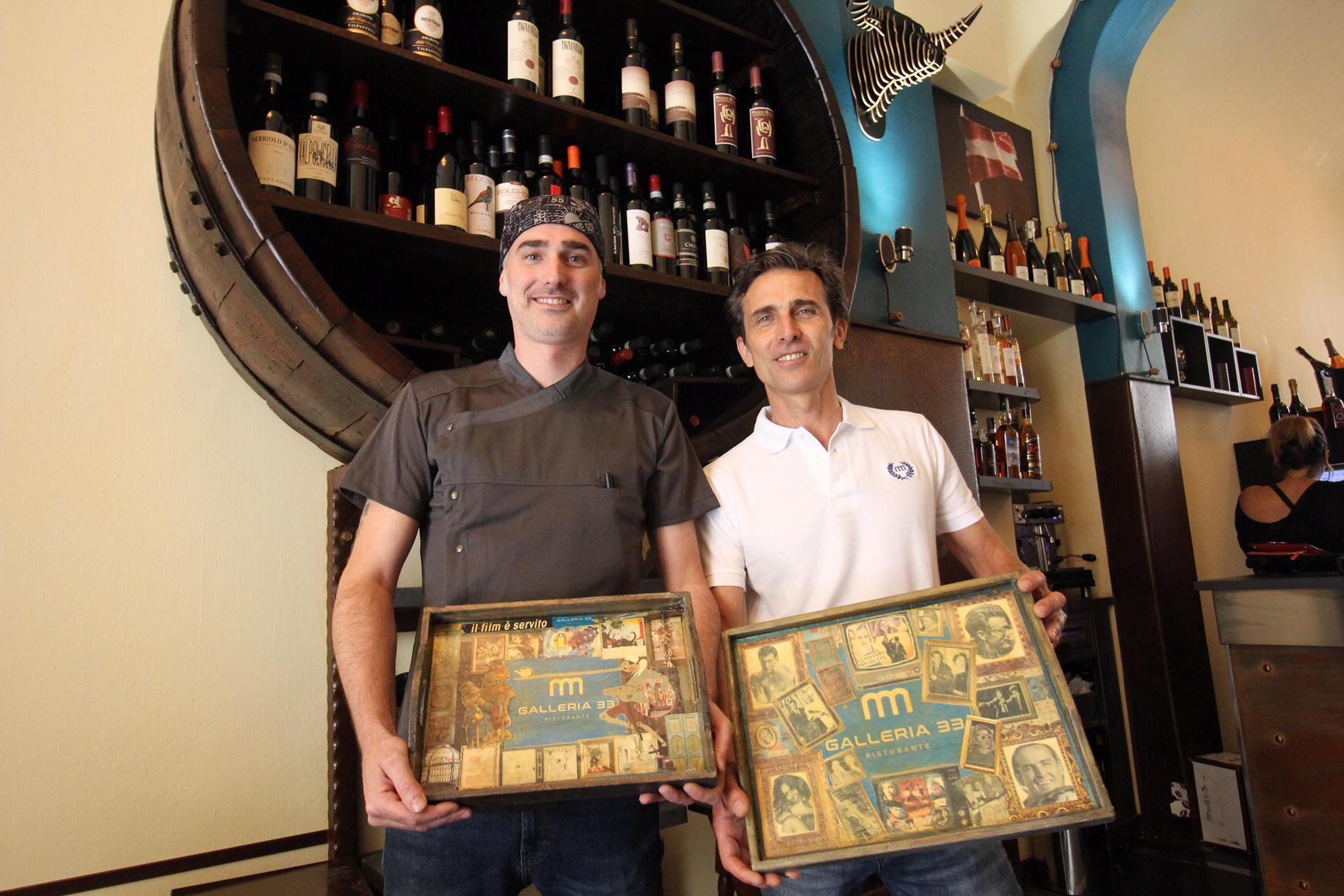 Tommasi Taiti e Davide Berti nel nuovo ristorante "Galleria 33"