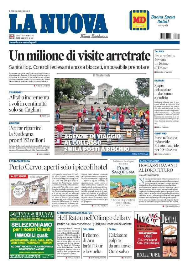 La Nuova Sardegna - Prima Pagina - 11 giugno 2020
