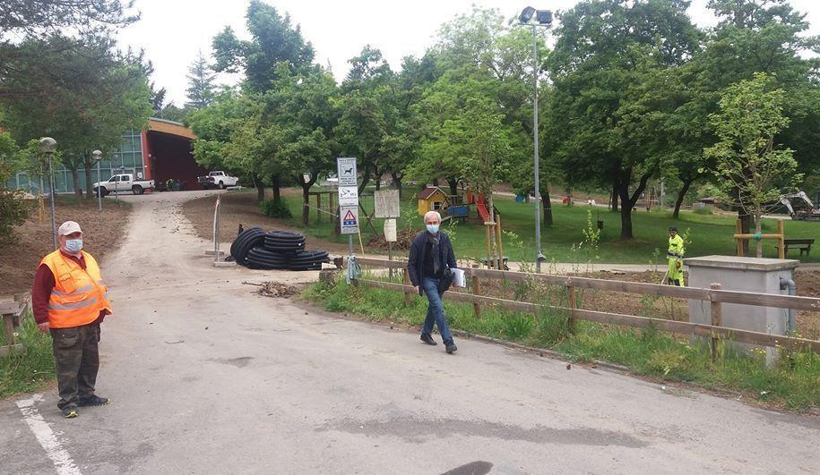 Lavori al parco di Carpineti