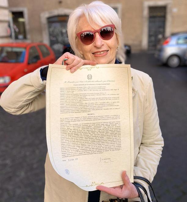La traduttrice premiata dal Mibact «Mi immergo nei versi e viaggio» 
