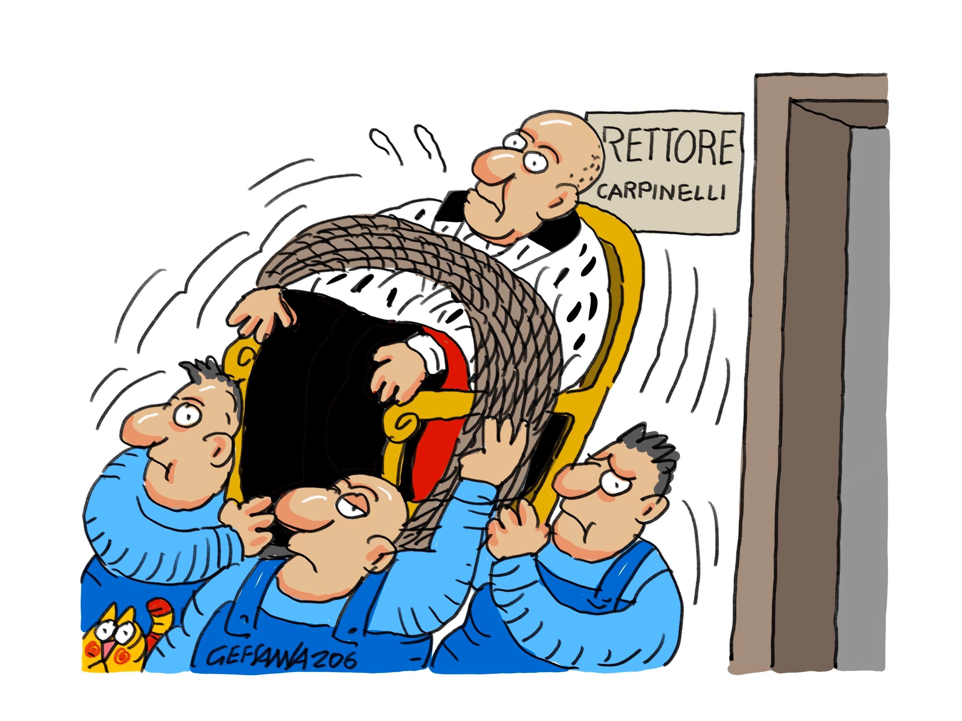 La vignetta di Gef: primi passi per l'elezione del rettore a Sassari
