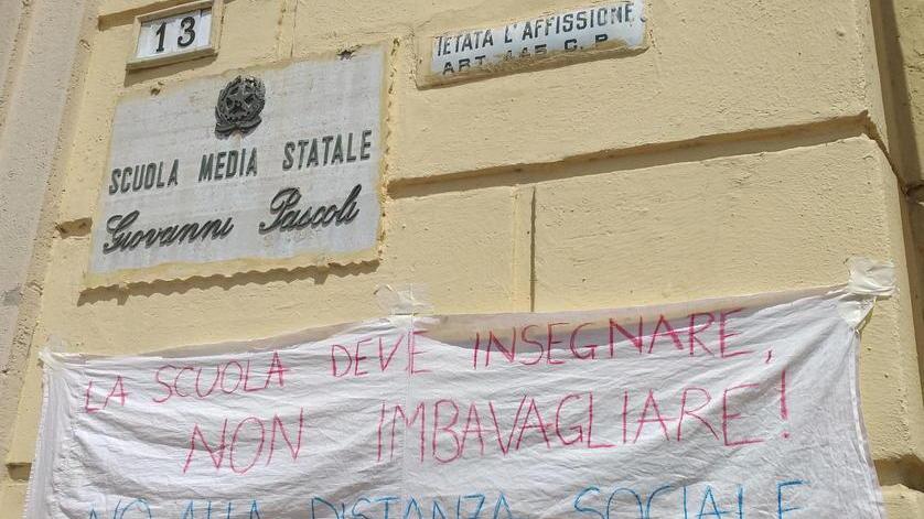 Cartelli contro la didattica a distanza