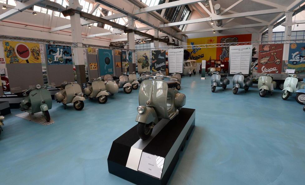 Una sala del Museo Piaggio a Pontedera (Foto Franco Silvi)
