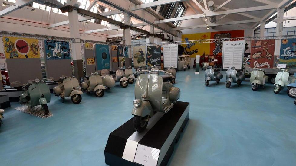 Una sala del Museo Piaggio a Pontedera (Foto Franco Silvi)