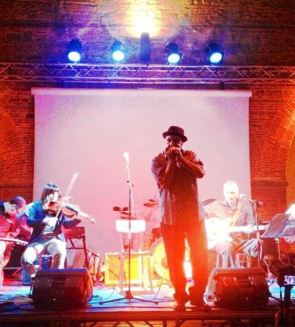 La Fabrizio Berti Jug Band durante un concerto