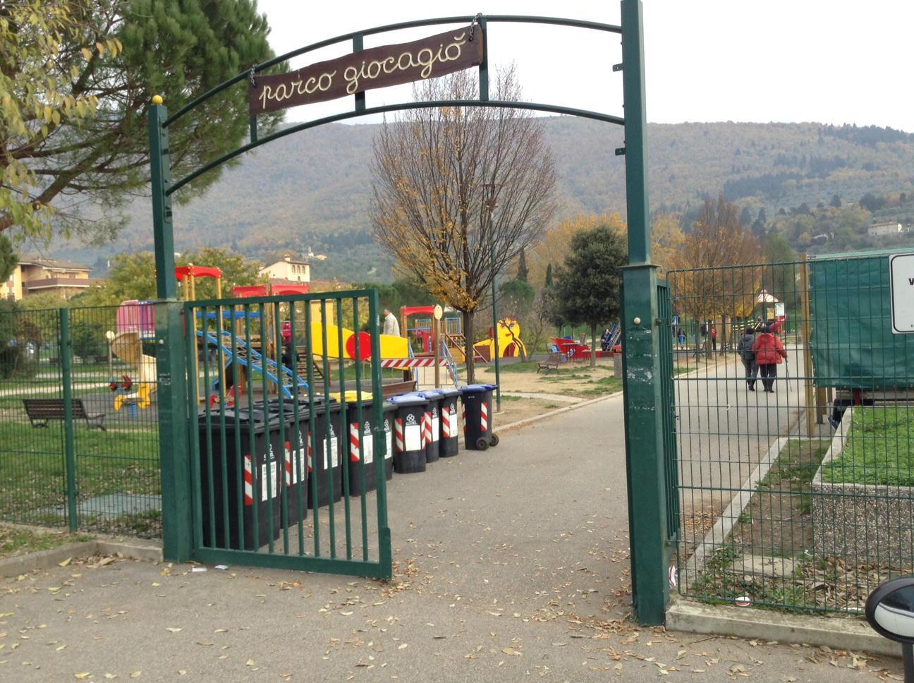 Il parco Giocagiò sul viale Galilei (foto d'archivio)