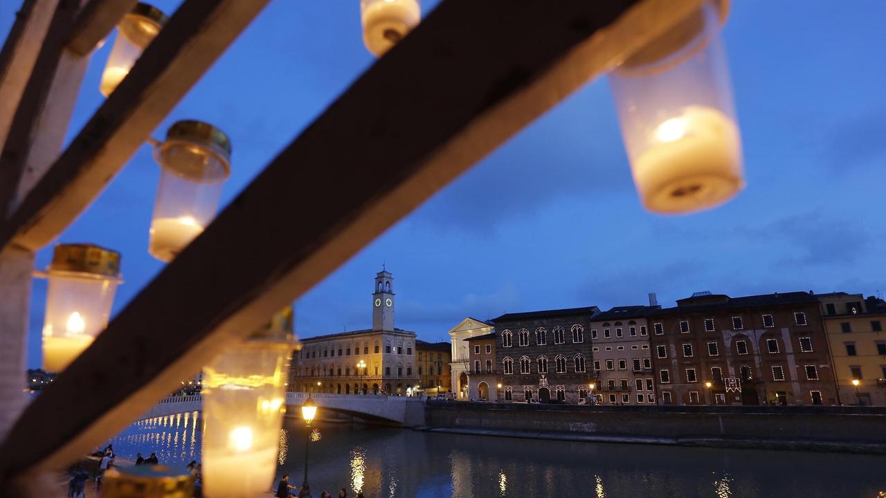 Un'immagine della Luminara 2020 di Pisa (foto Muzzi)