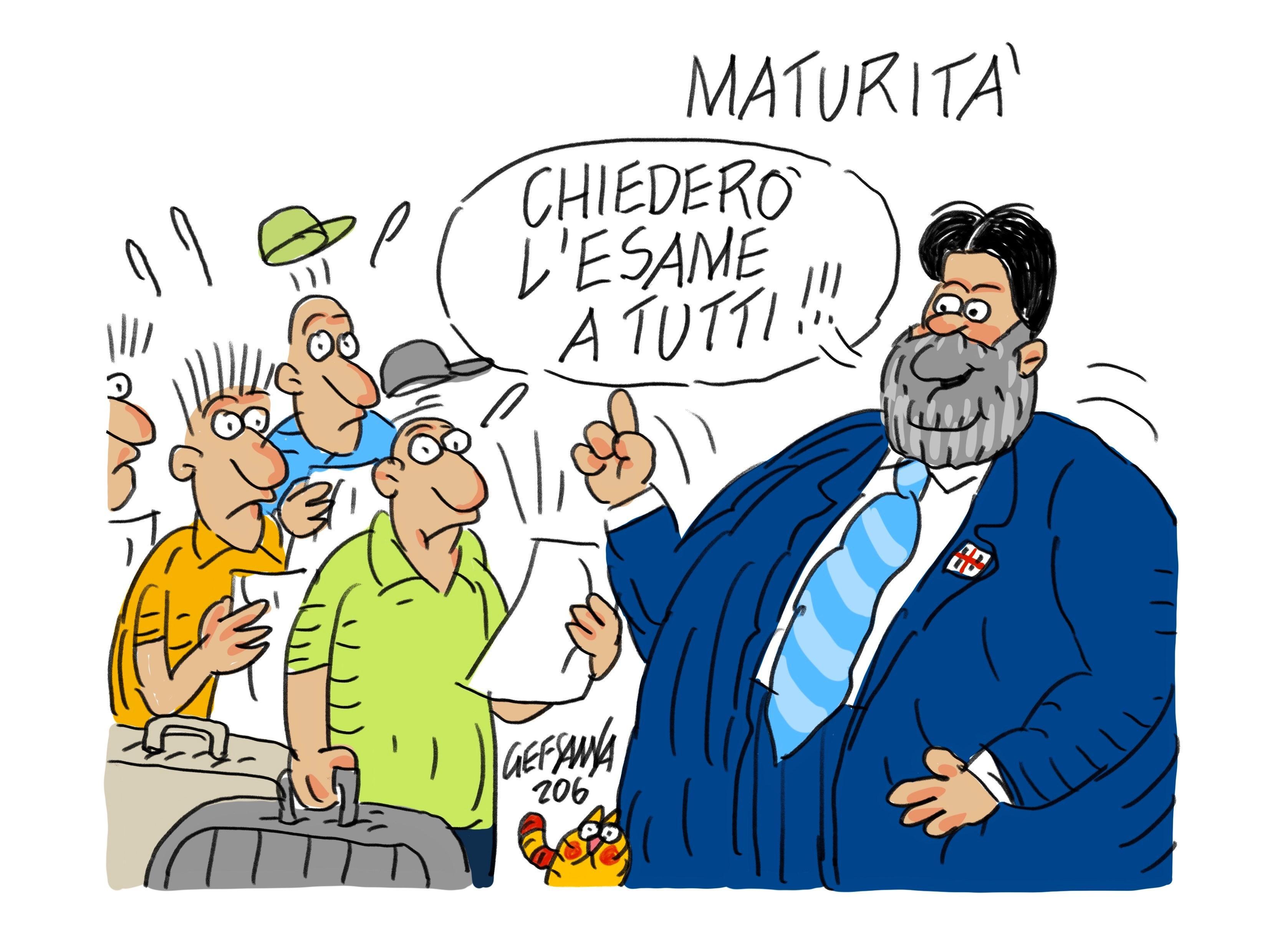 La vignetta di Gef: comincia l'esame di Maturità 