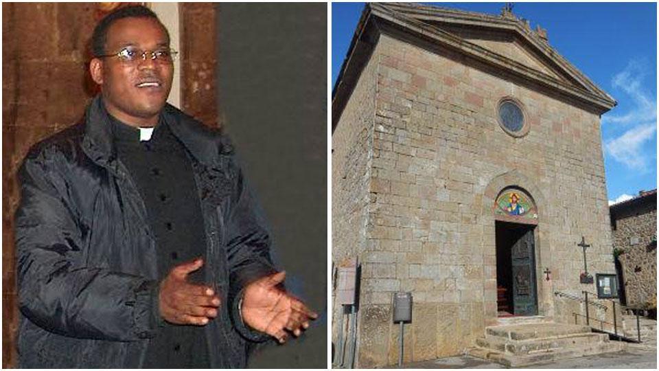 Don Aimè Rwamashuri, già parroco di San Michele Arcangelo a Sassofortino