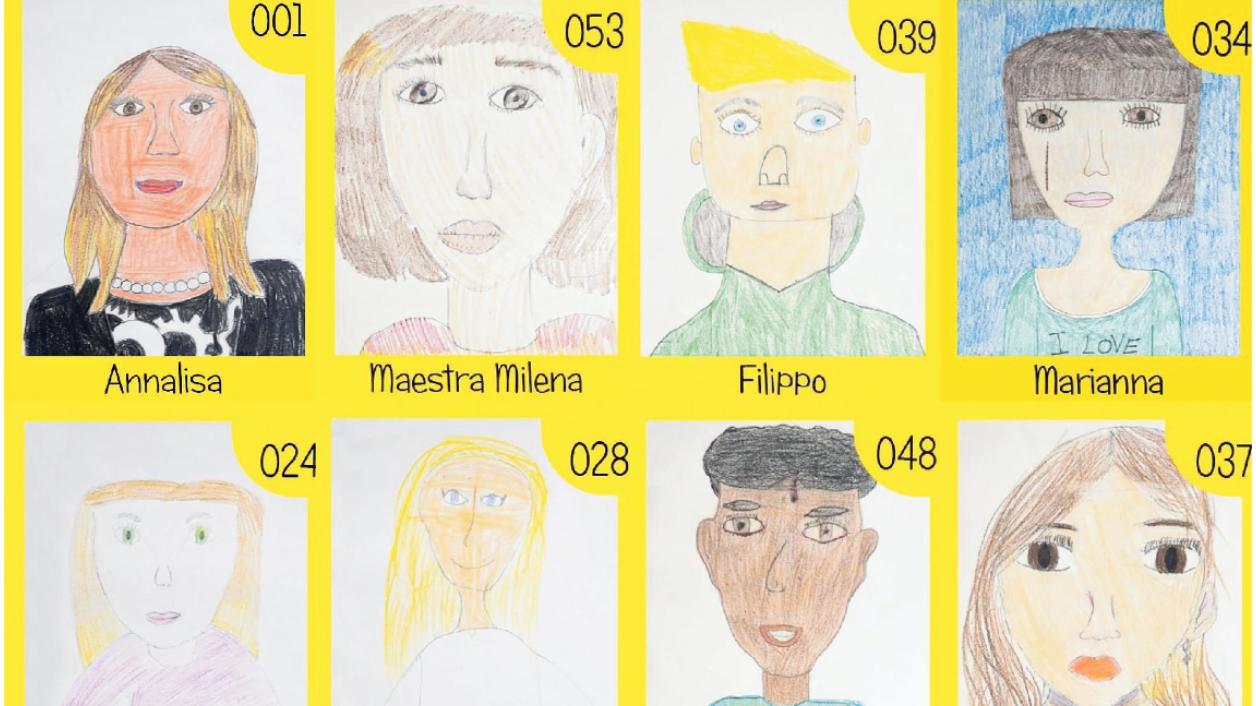 Bimbi, preside e maestre diventano figurine Gli autoritratti nell’album per salutare la quinta