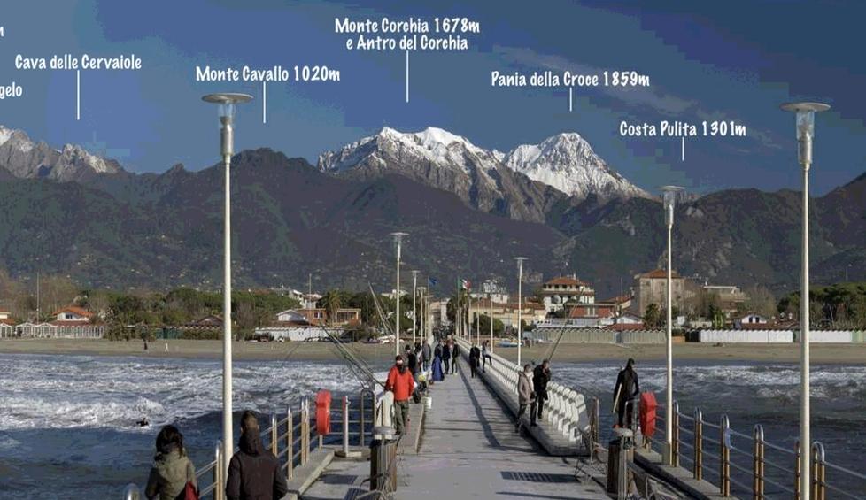 Ora sarà più facile riconoscere le Apuane dal pontile