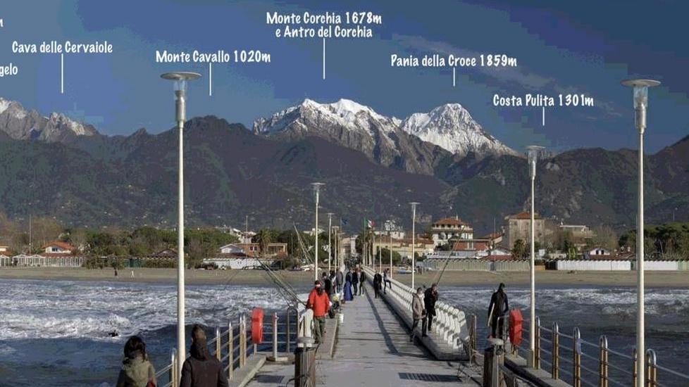 Ora sarà più facile riconoscere le Apuane dal pontile