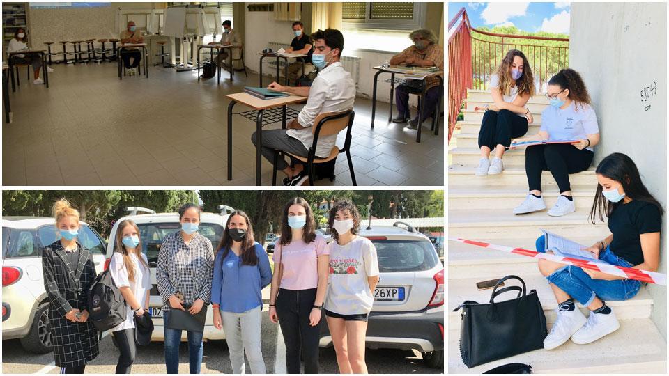 Tommaso Pietrini dello Scientifico, Samantha Badia, Lia Kbreser, Imane Ghaya, Alice Parrucci, Silvia Palazzesi, Elisa Margiacchi e Beatrice Lombi, Giulia D’Ascoli, Grazia Petrucci che aspettano Elena Brannetti