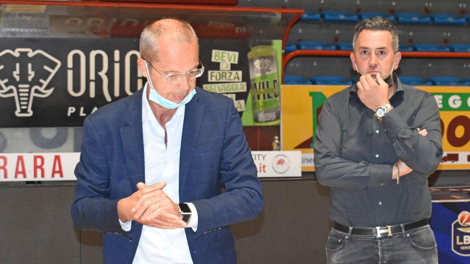 Il presidente Massimo Capecchi col dirigente Antonio Caso