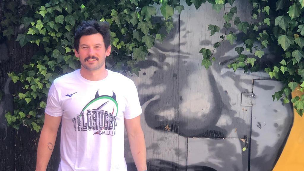 Daniel Newton all'interno del centro sportivo del Valorugby, in via Assalini alla Canalina