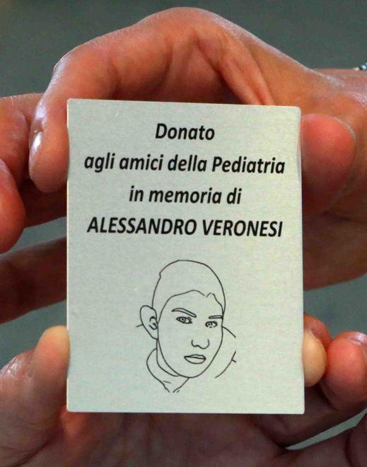 Giovane morì a 17 anni Dai fondi raccolti un dono per i bimbi del Sant’Anna