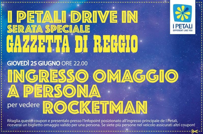 Tutti al drive-in dei Petali con il tagliando della Gazzetta (da cambiare all'info point)