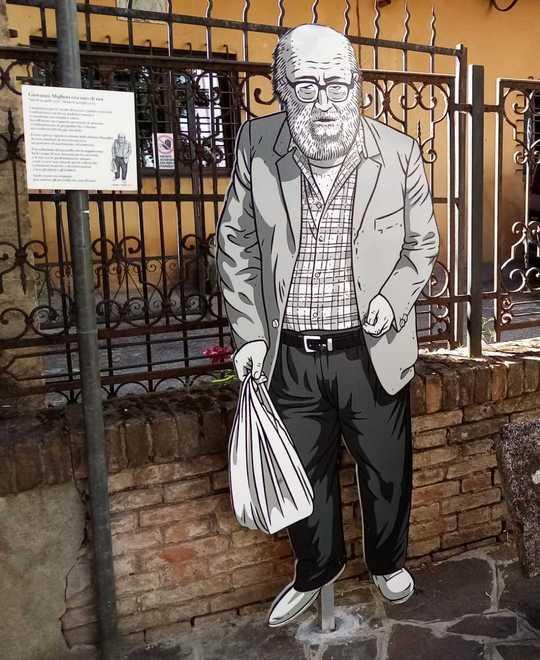 La sagoma di “Galeina” danneggiata da un 23enne