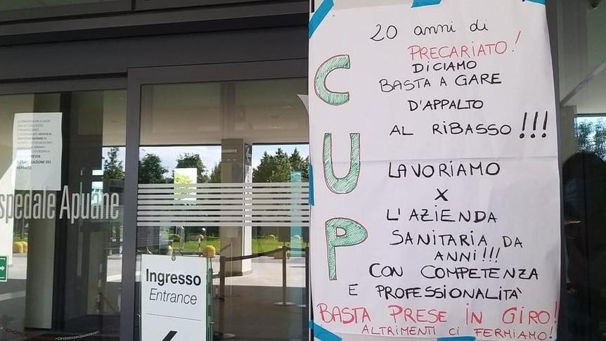 Al via lo sciopero di chi lavora al Cup «Precari, mal pagati»
