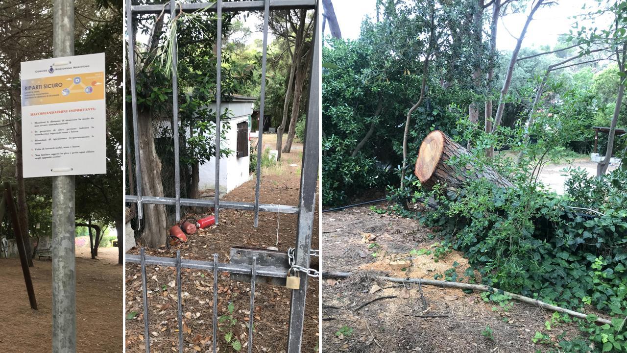 Feste e sfilate di moda? Solo un ricordo. Il Parco di Caletta rimane ancora al buio 