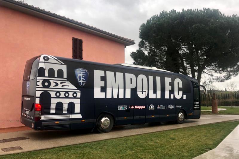 Il pullman dell'Empoli calcio