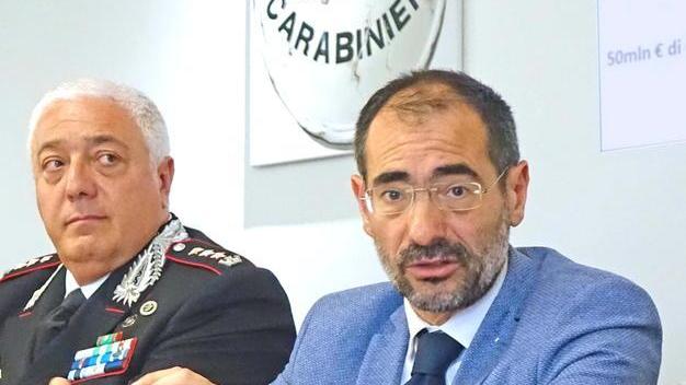 Il pm Claudio Curreli durante la conferenza stampa per gli arresti del maggio 2018 (foto Gori)
