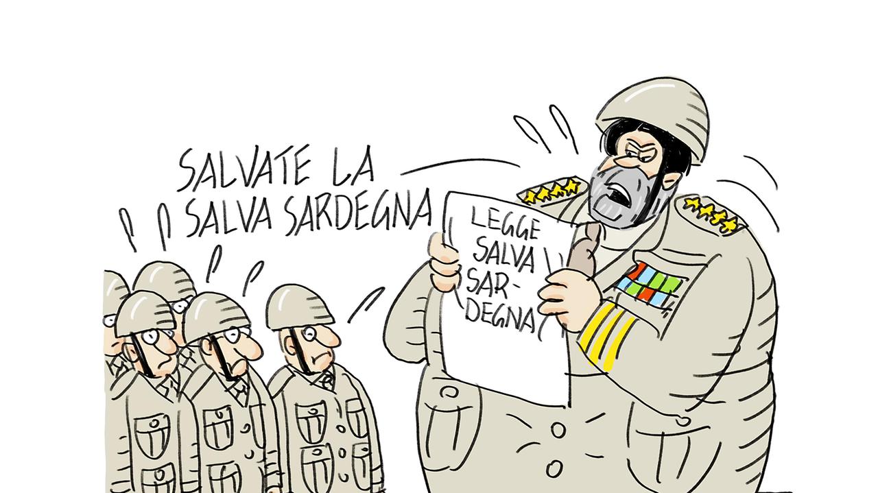 La vignetta di Gef: troppi errori, la Salva Sardegna deve essere riscritta