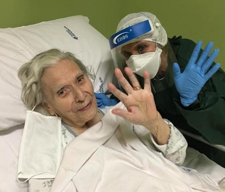Nonna Rita sconfigge il coronavirus a 100 anni 