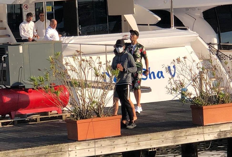 Passeggiata e yacht Ronaldo a Viareggio