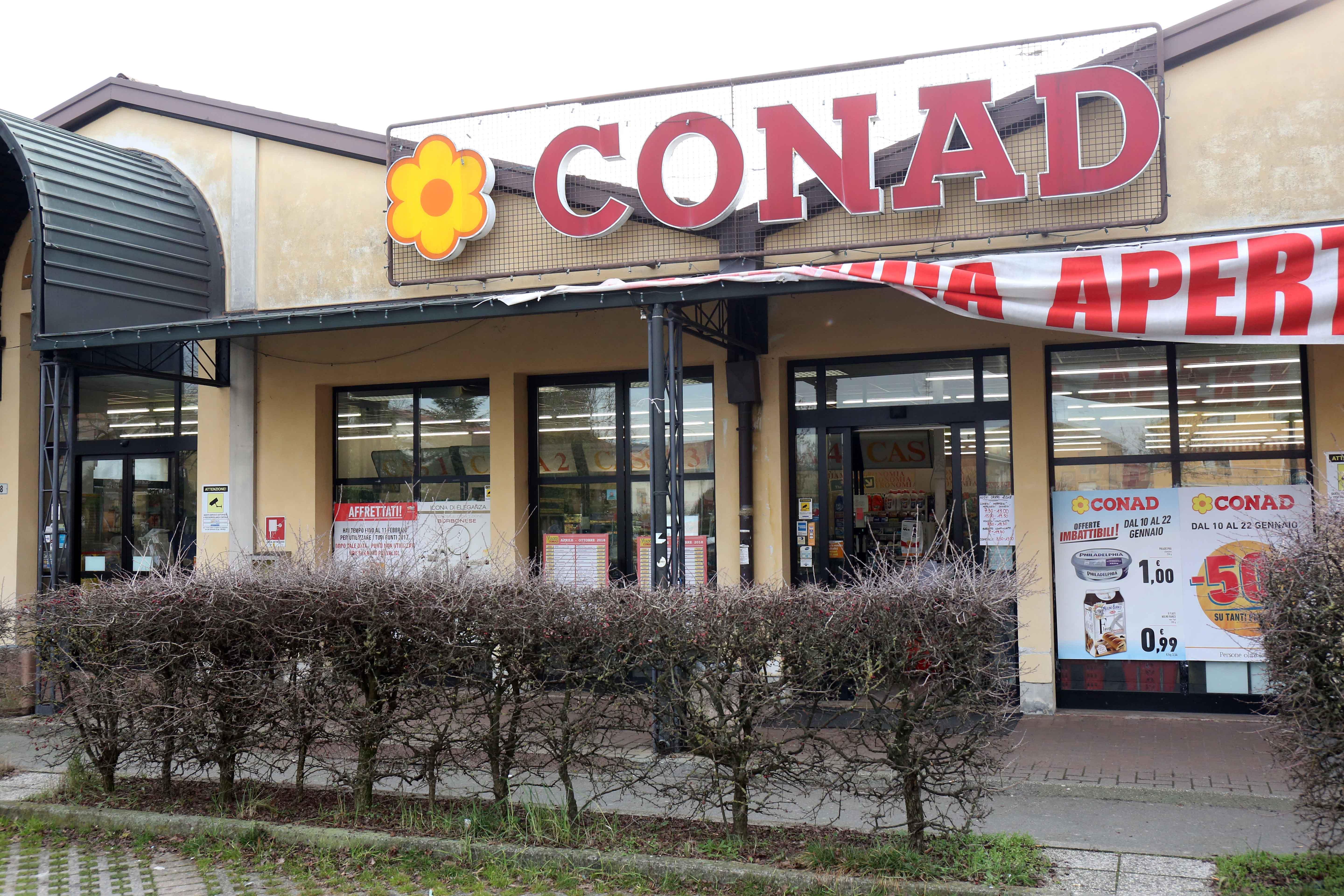 L'ingresso del Conad di Rio Saliceto