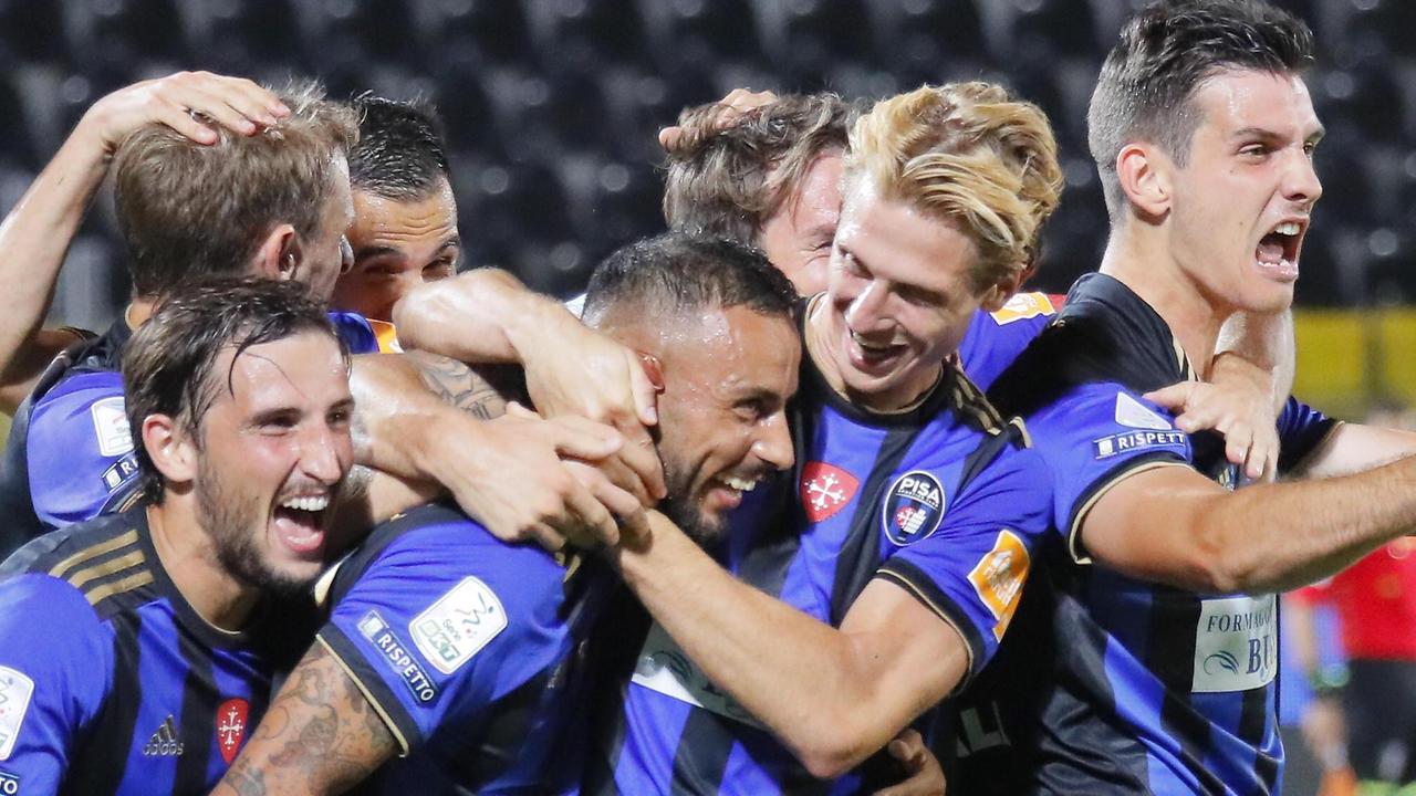 La gioia nerazzurra dopo il 2-1 di Soddimo